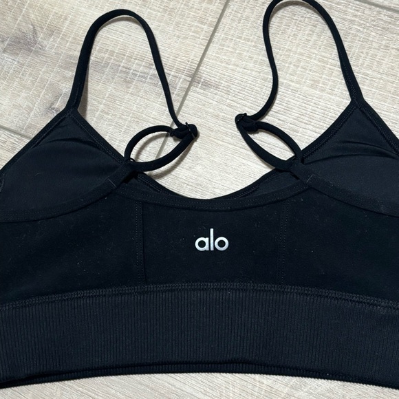 ALO Yoga Classic Black Sports Bra - Picture 3 of 4